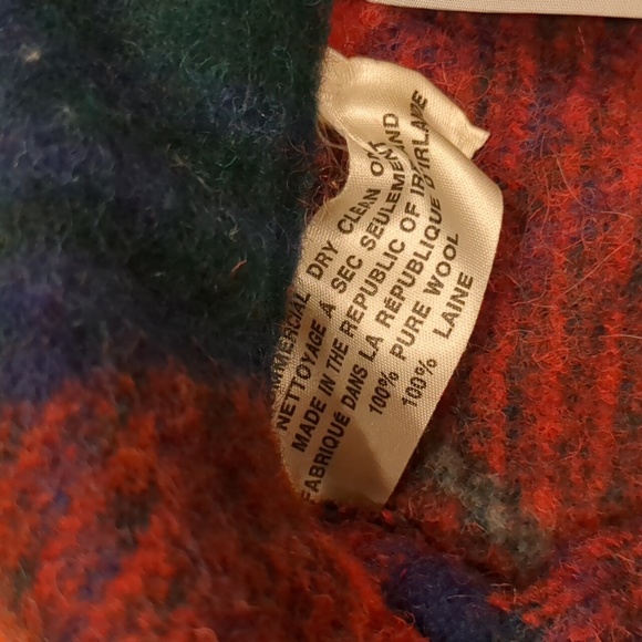 Vintage BORU Jimmy Hourihan Red Plaid Wool Cape Made In Dublin Ireland - Picture 4 of 6